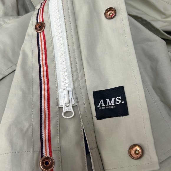 Scotch & Soda Utility Field Jacket Coat Mid-Length Hooded Many Pockets NWOT - Picture 10 of 14